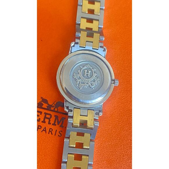Authentic Hermès Clipper CL4.220 24mm Women’s Two-Tone - Picture 10 of 11